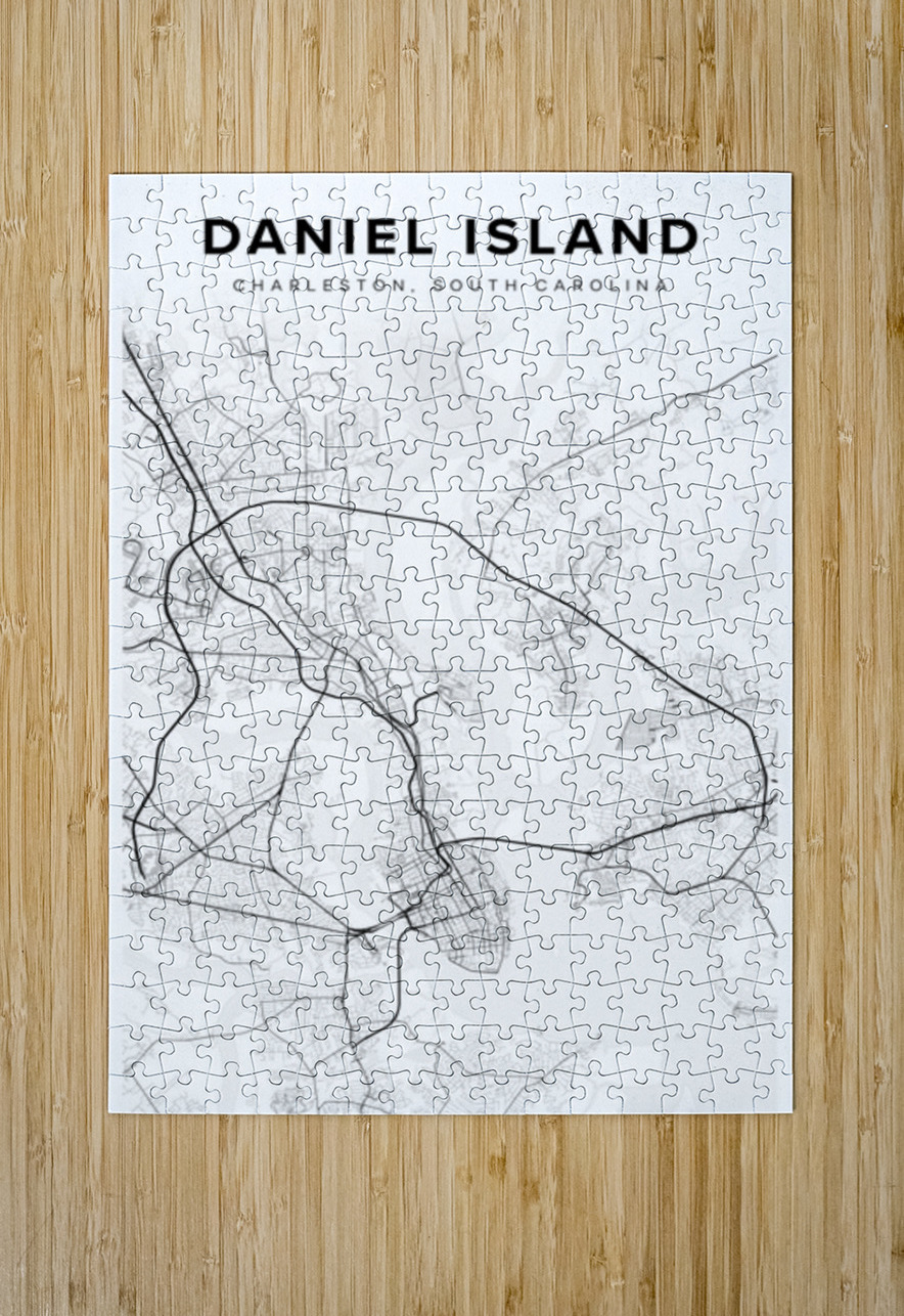 DanielIsland portrait 2 3 CityMapsArt Puzzle printing