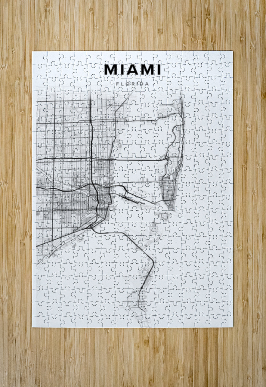 Miami portrait 2 3 CityMapsArt Puzzle printing