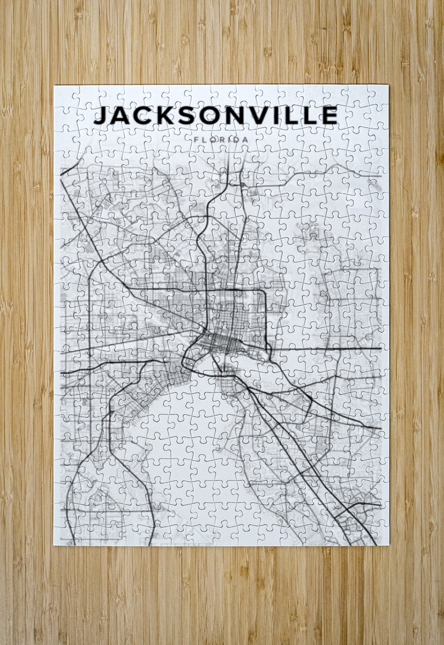 Jacksonville portrait 2 3 CityMapsArt Puzzle printing