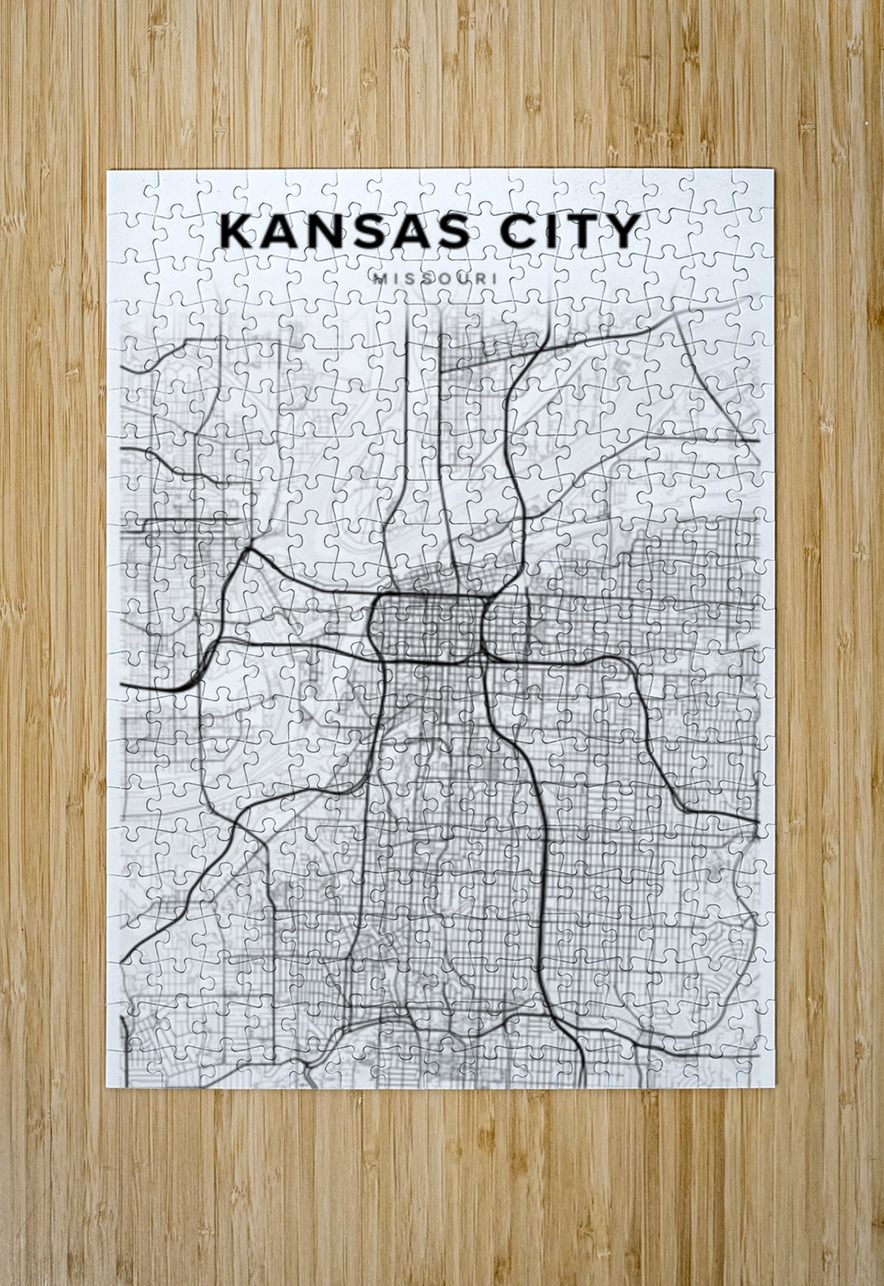 KansasCity portrait 2 3 CityMapsArt Puzzle printing