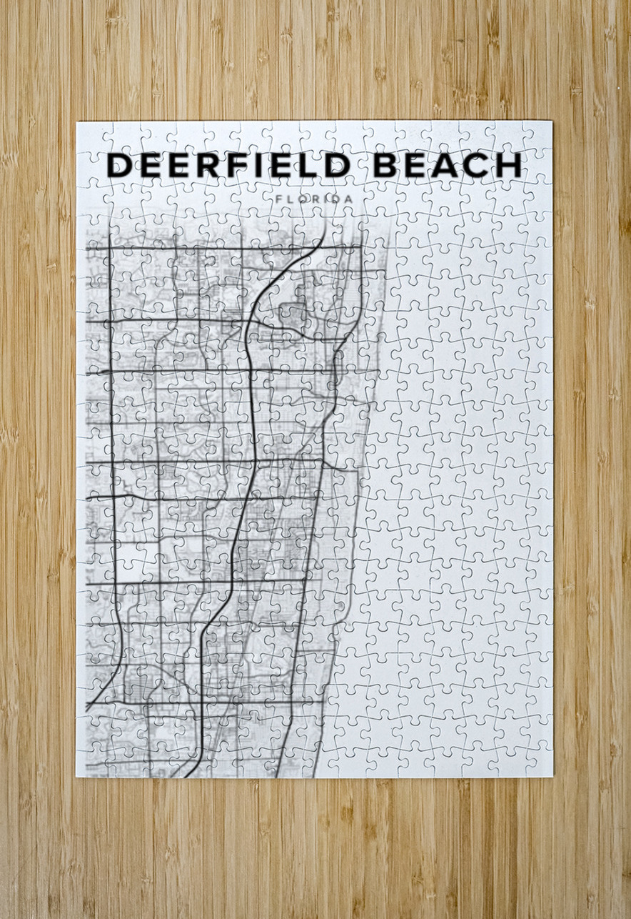 DeerfieldBeach portrait 2 3 CityMapsArt Puzzle printing