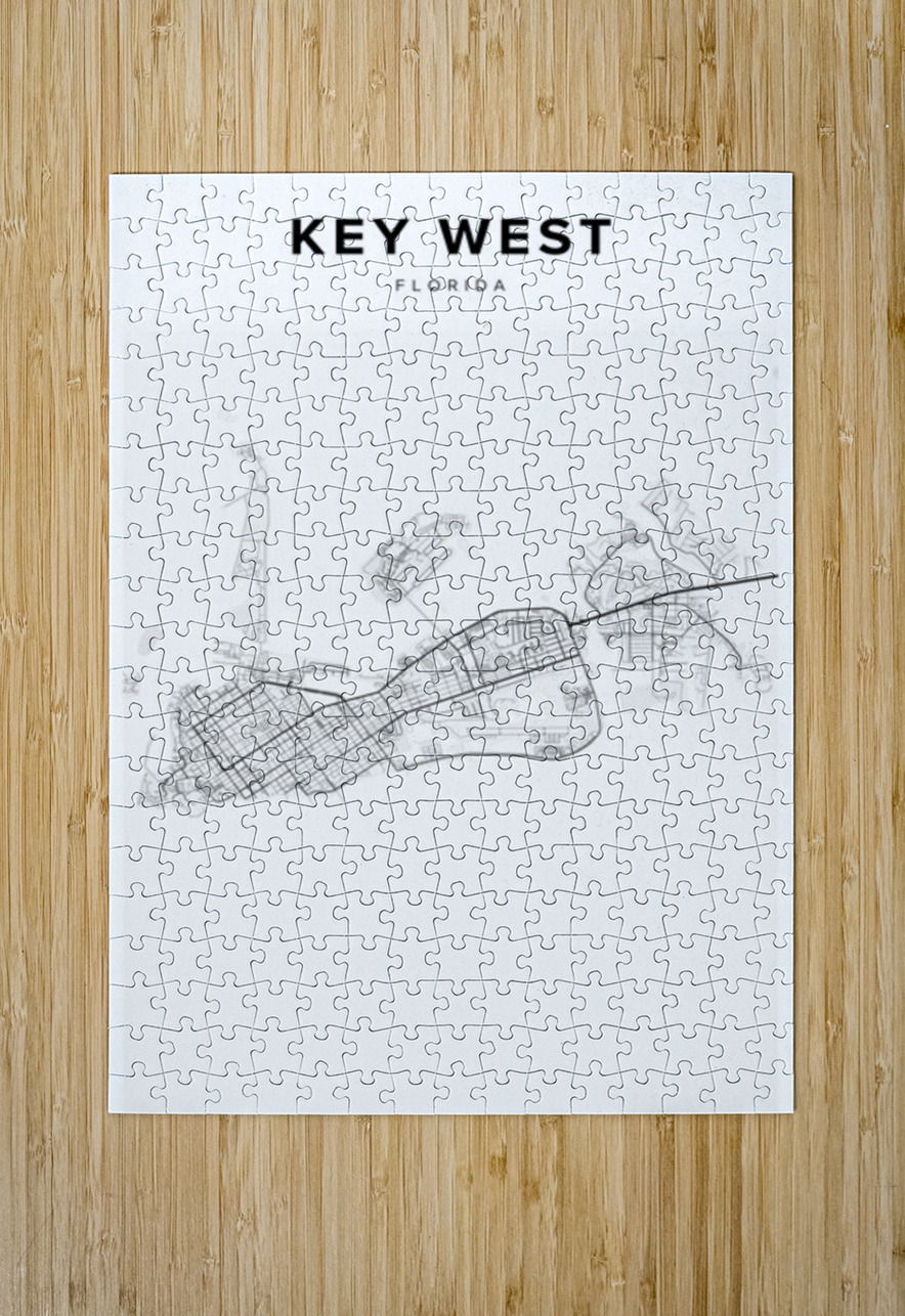 KeyWest portrait 2 3 CityMapsArt Puzzle printing