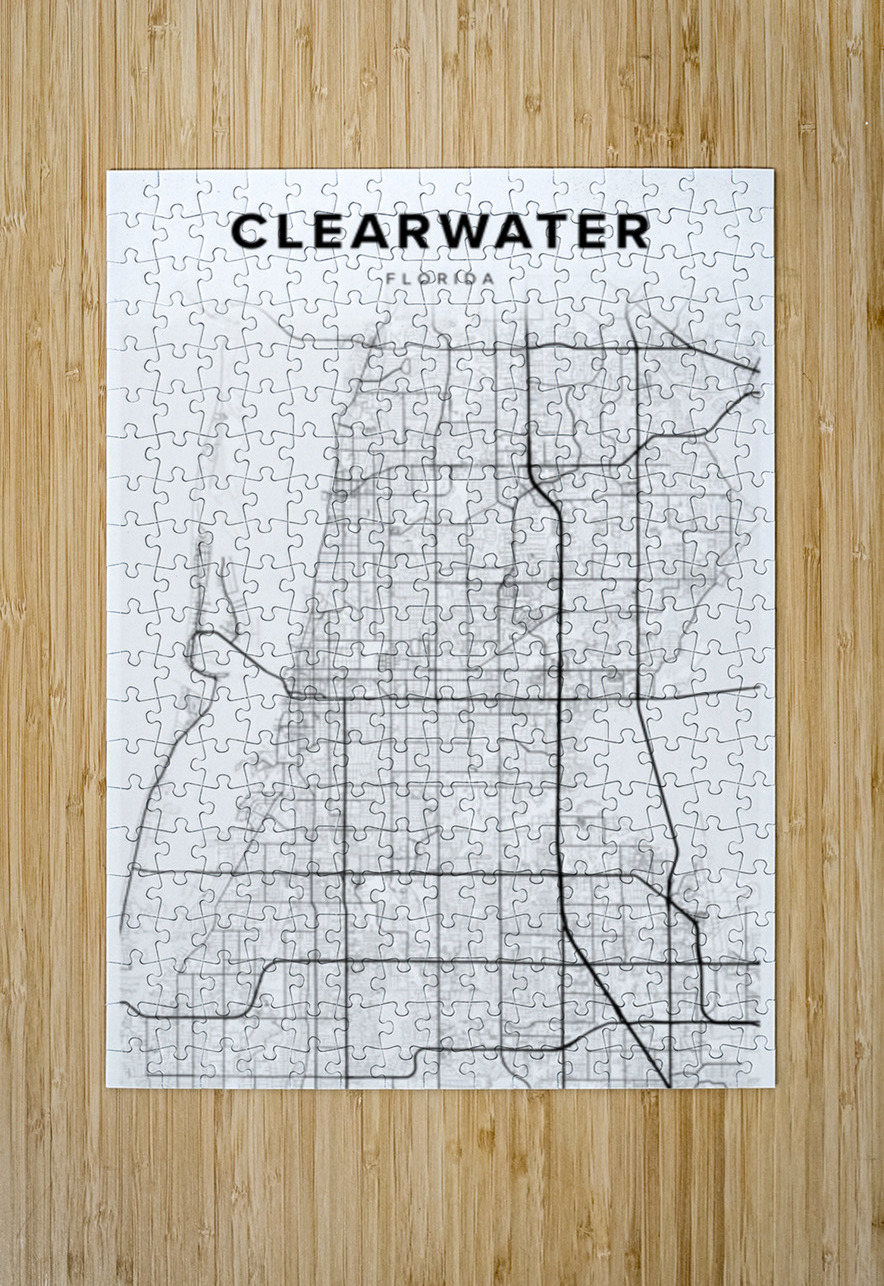 Clearwater portrait 2 3 CityMapsArt Puzzle printing