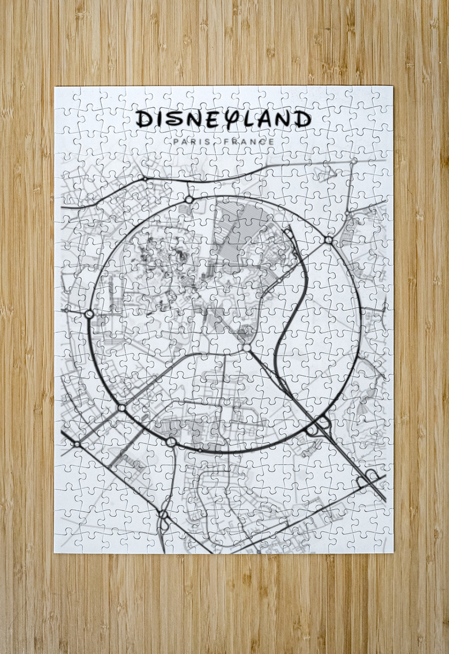 Disneyland portrait 2 3 CityMapsArt Puzzle printing