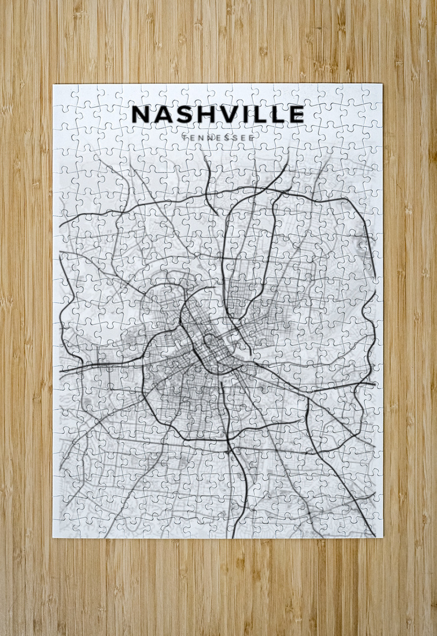 Nashville portrait 2 3 CityMapsArt Puzzle printing