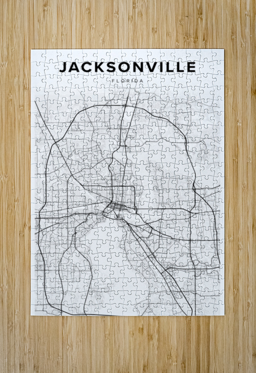Jacksonville portrait 2 3 CityMapsArt Puzzle printing