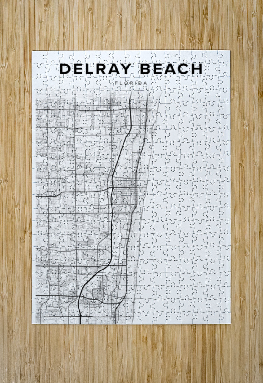DelrayBeach portrait 2 3 CityMapsArt Puzzle printing