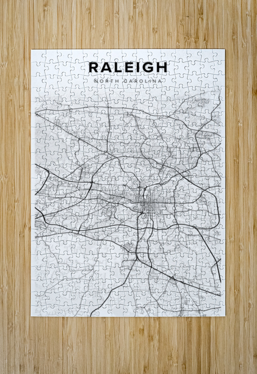 Raleigh portrait 2 3 CityMapsArt Puzzle printing