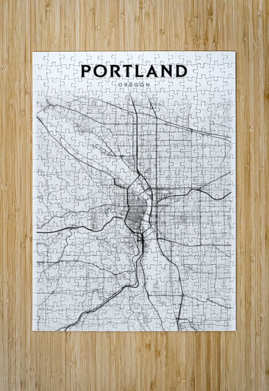 Portland portrait 2 3 CityMapsArt Puzzle printing