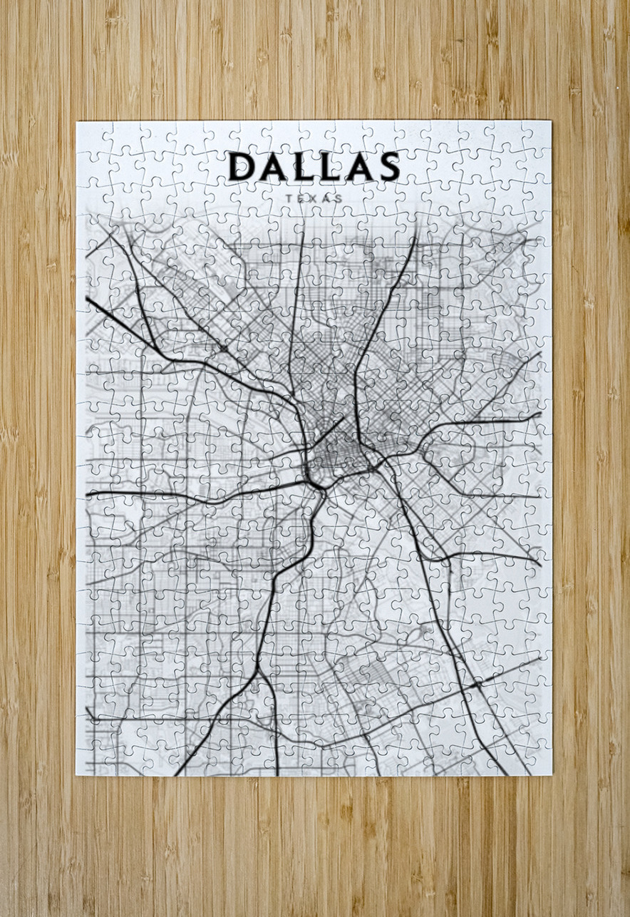 Dallas portrait 2 3 CityMapsArt Puzzle printing