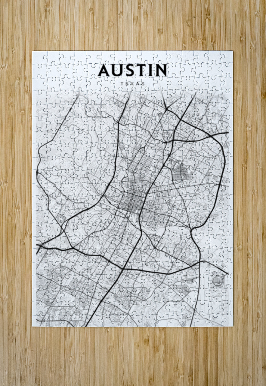 Austin portrait 2 3 CityMapsArt Puzzle printing