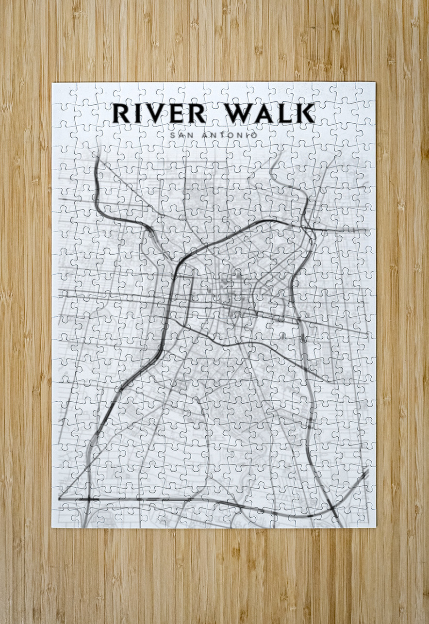 RiverWalk portrait 2 3 CityMapsArt Puzzle printing