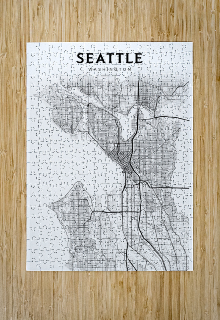 Seattle portrait 2 3 CityMapsArt Puzzle printing