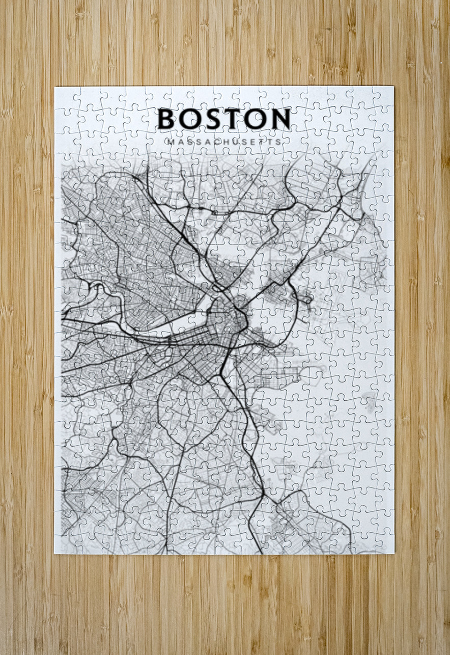 Boston portrait 2 3 CityMapsArt Puzzle printing