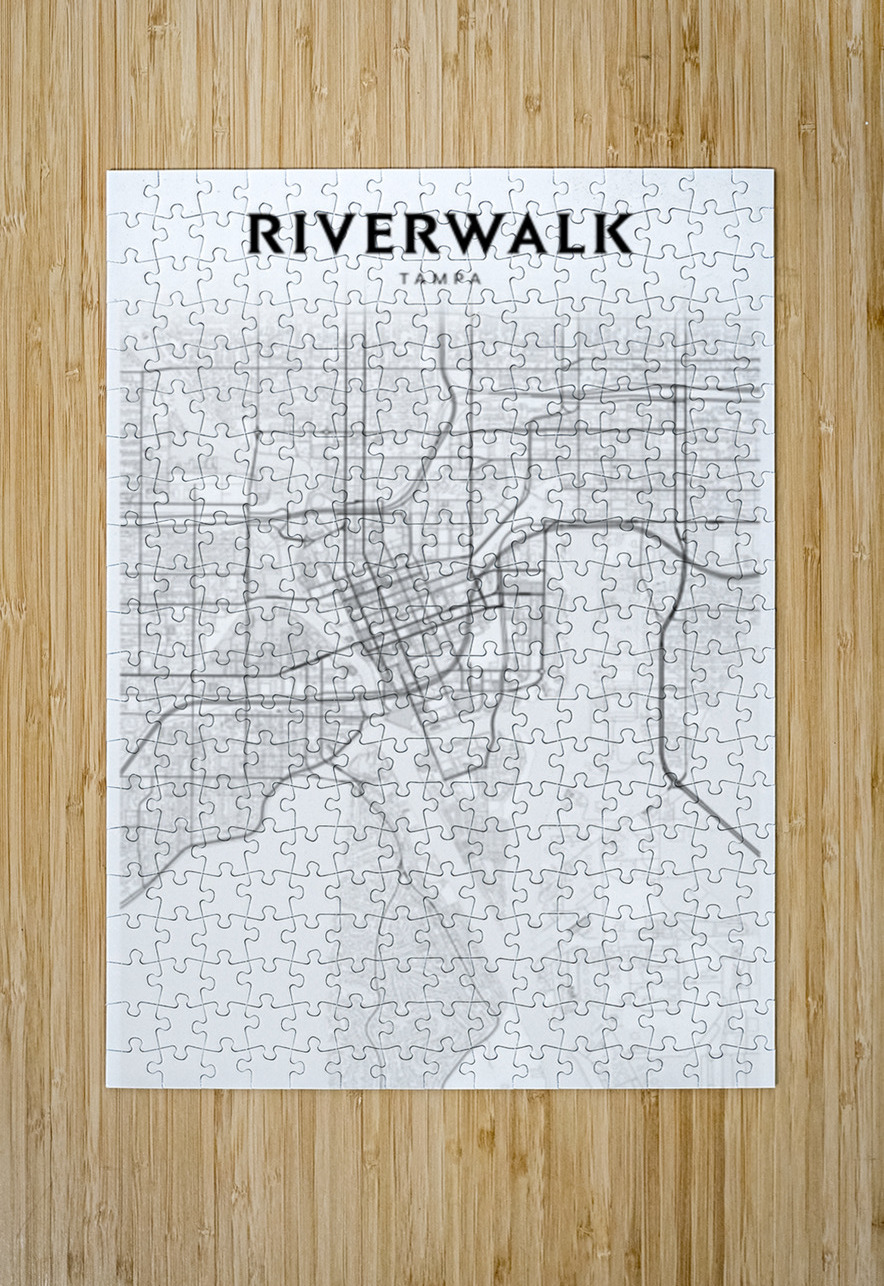 RiverWalk portrait 2 3 CityMapsArt Puzzle printing