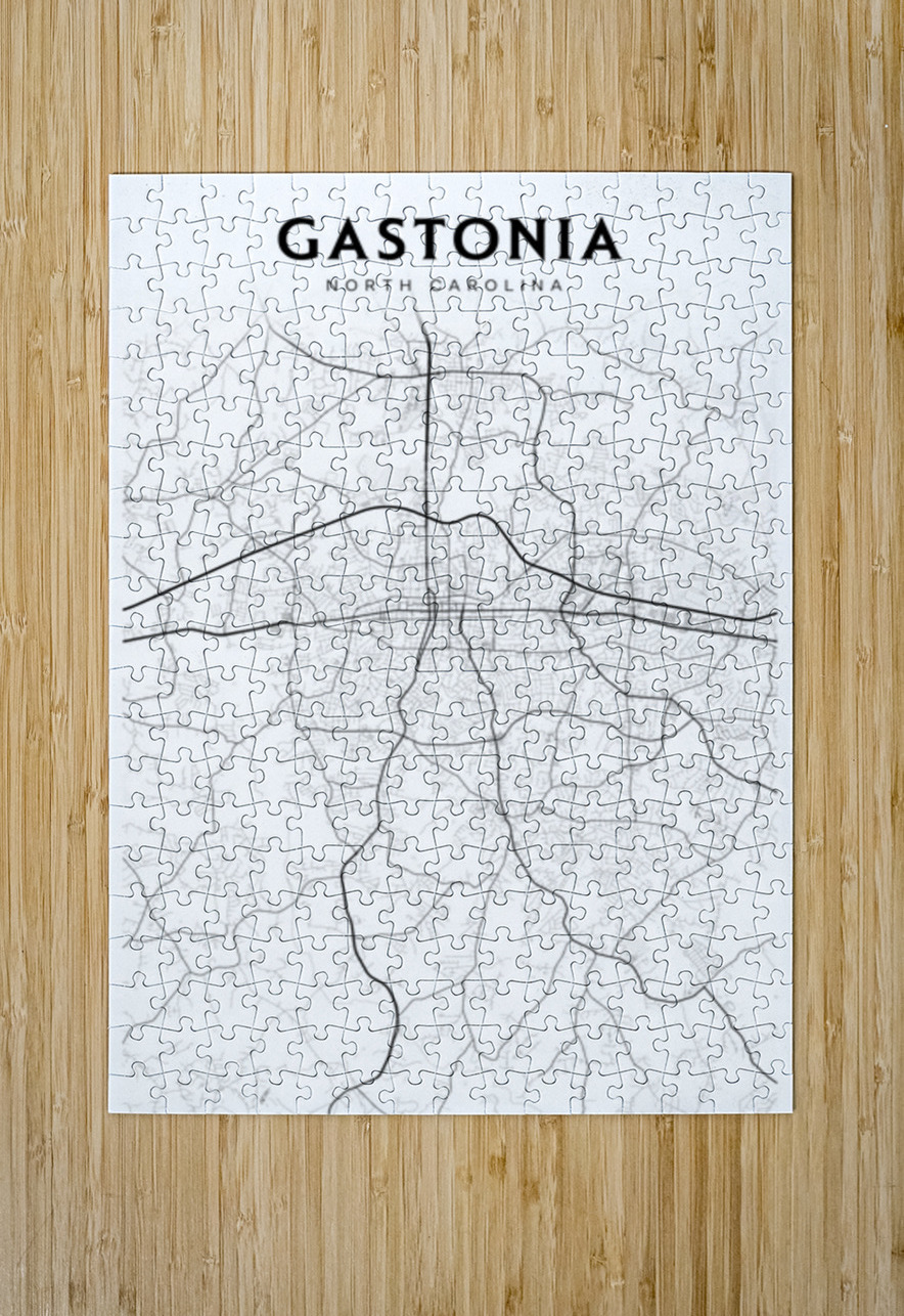 Gastonia portrait 2 3 CityMapsArt Puzzle printing