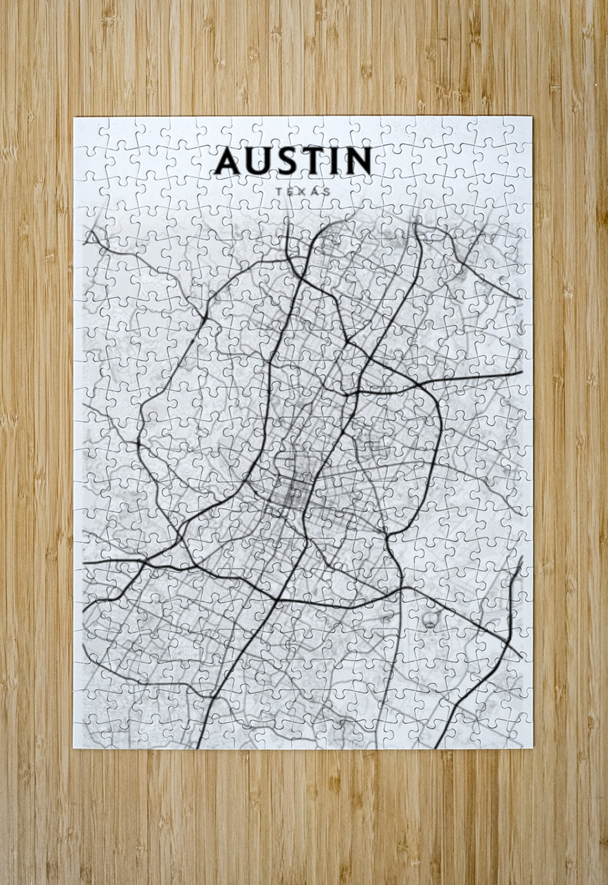 Austin portrait 2 3 CityMapsArt Puzzle printing