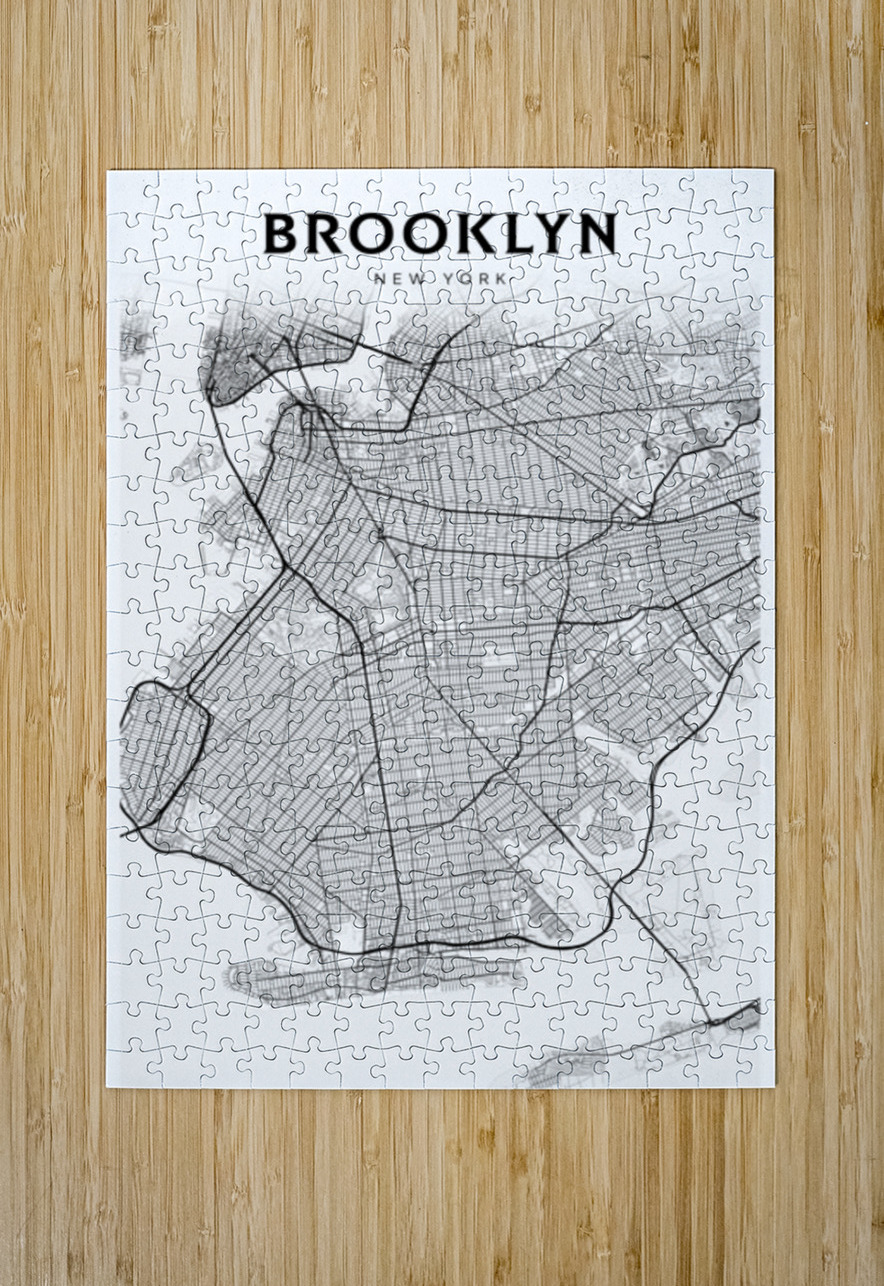 Brooklyn portrait 2 3 CityMapsArt Puzzle printing
