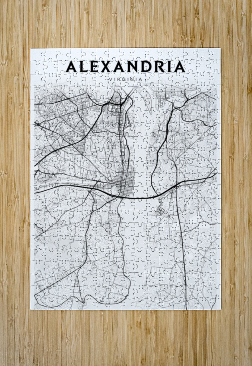 Alexandria portrait 2 3 CityMapsArt Puzzle printing