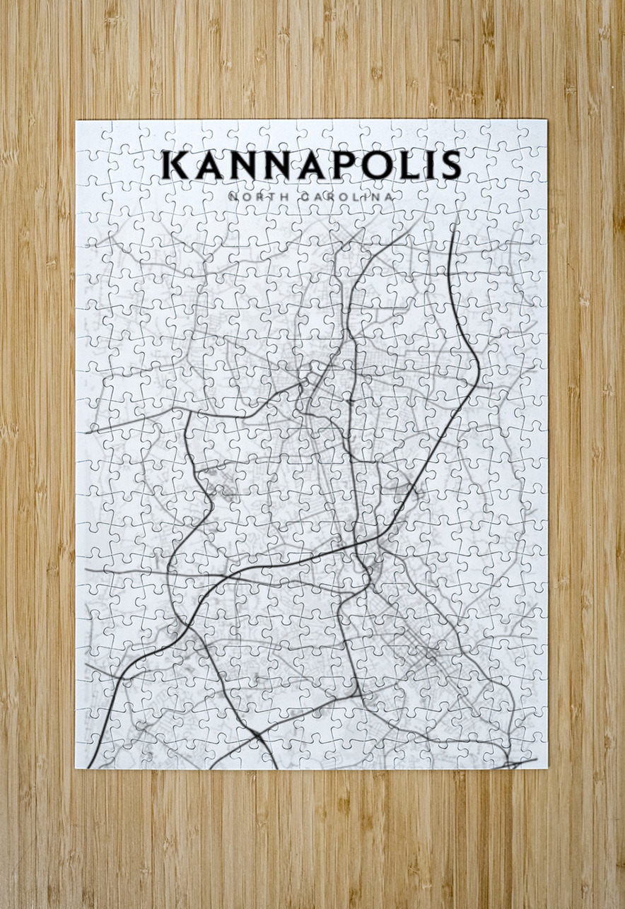 Kannapolis portrait 2 3 CityMapsArt Puzzle printing