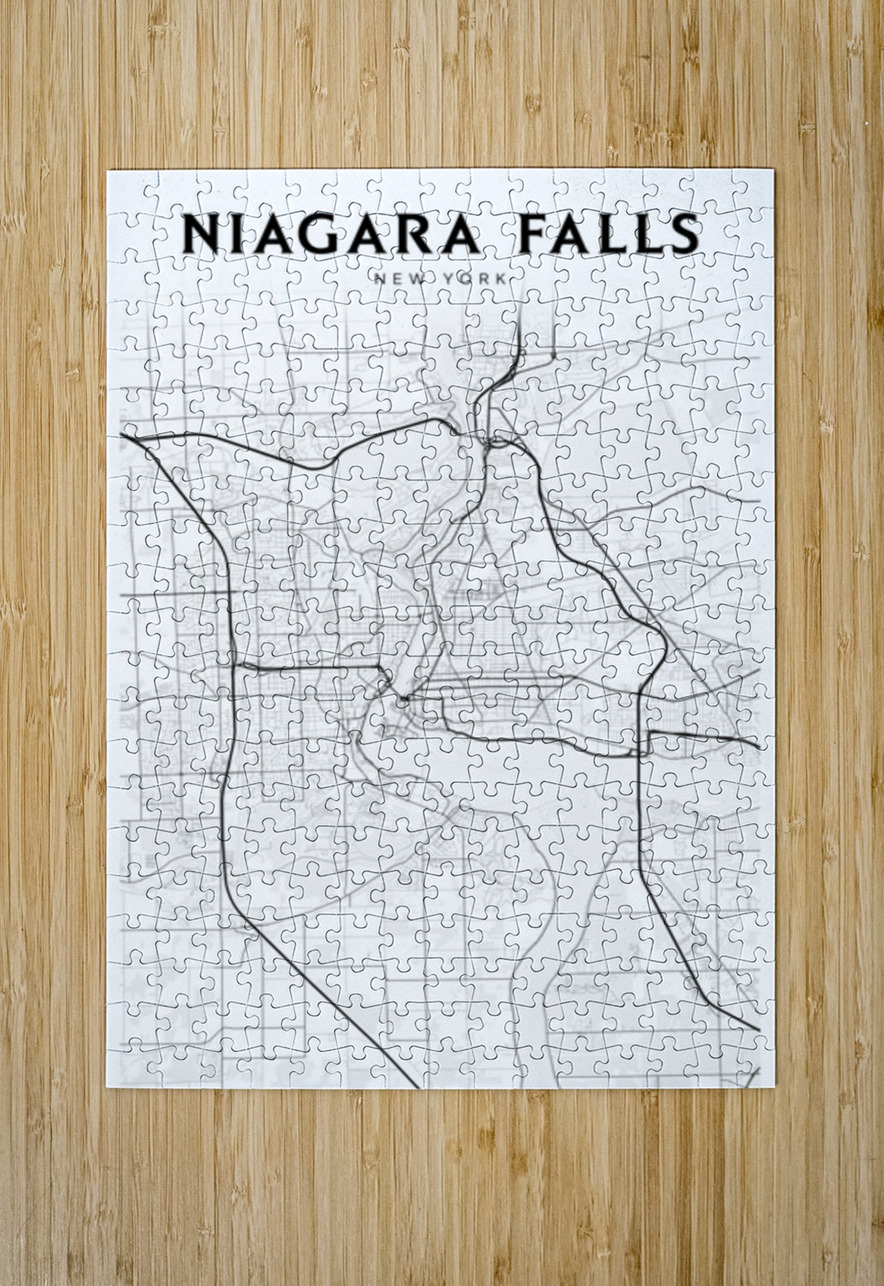 NiagaraFalls portrait 2 3 CityMapsArt Puzzle printing