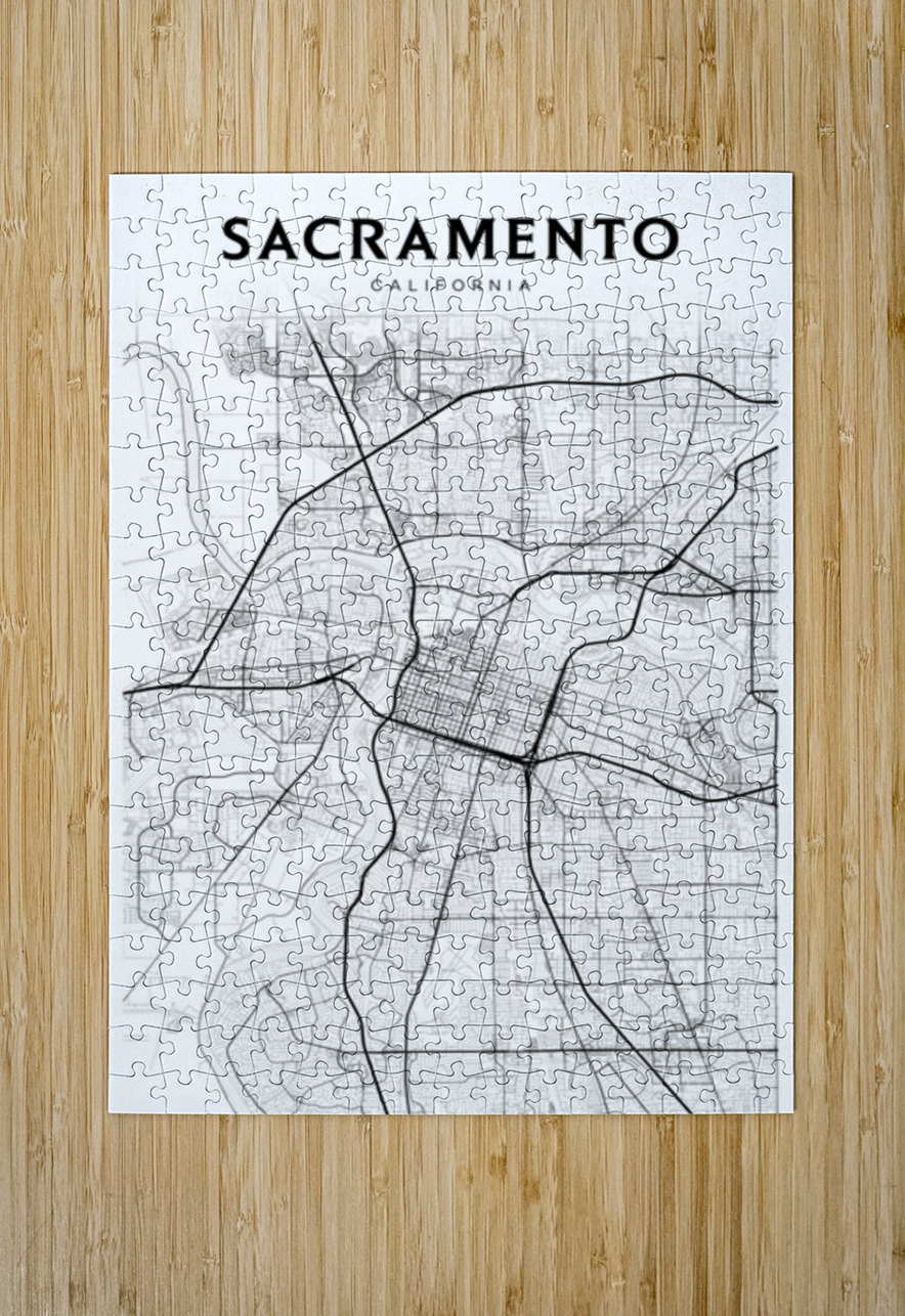 Sacramento portrait 2 3 CityMapsArt Puzzle printing