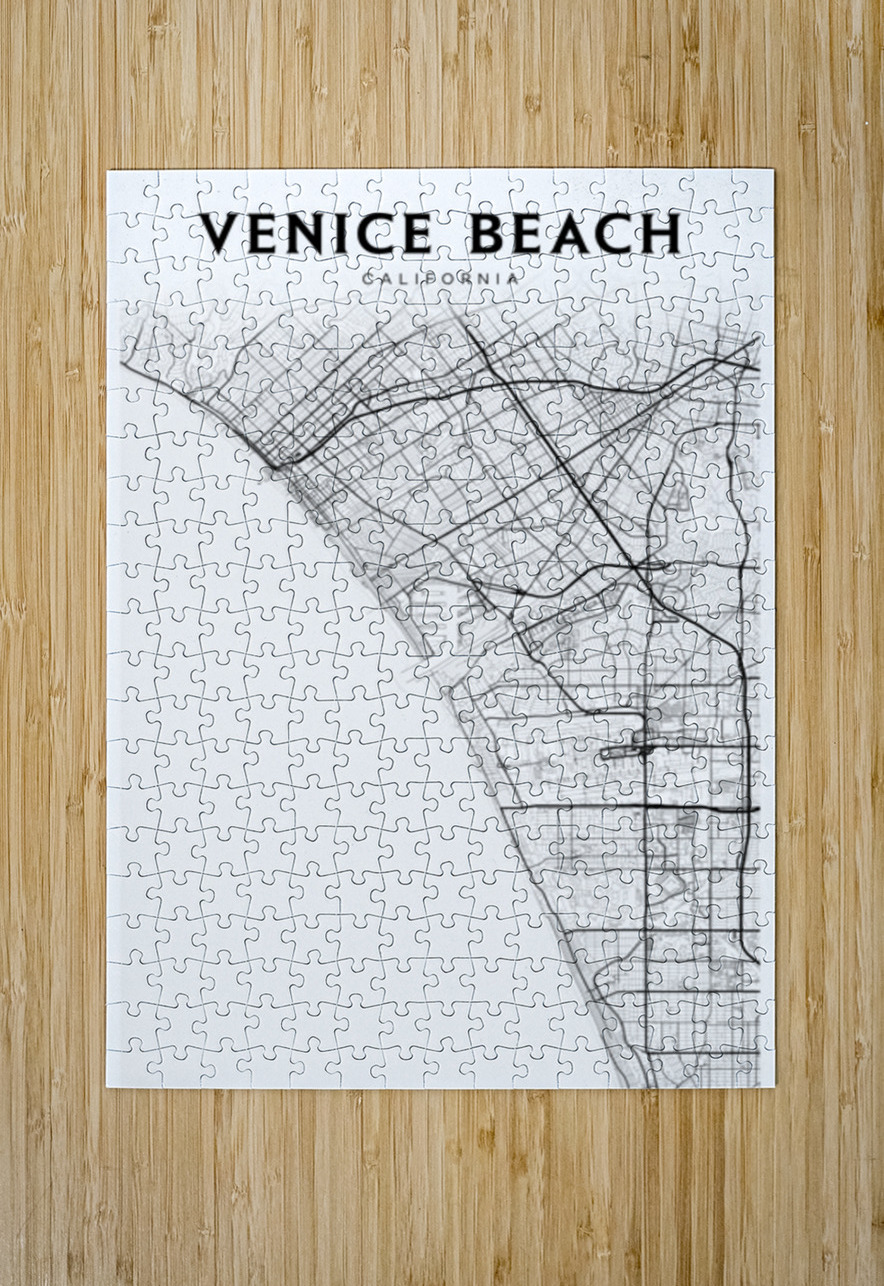 VeniceBeach portrait 2 3 CityMapsArt Puzzle printing