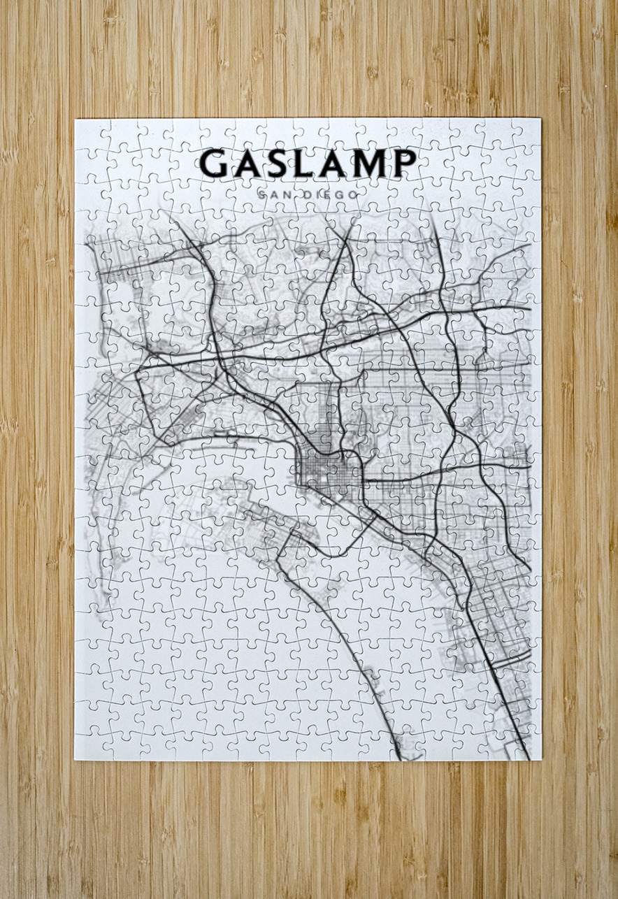 Gaslamp portrait 2 3 CityMapsArt Puzzle printing