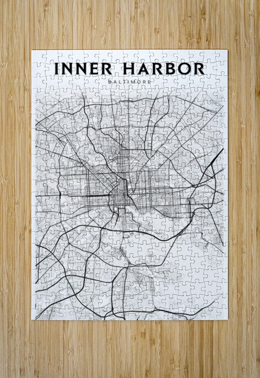 InnerHarbor portrait 2 3 CityMapsArt Puzzle printing