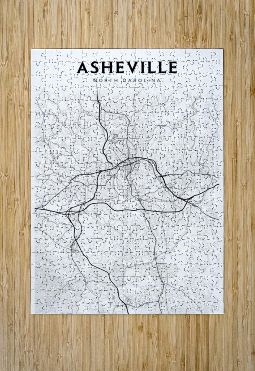 Asheville portrait 2 3 CityMapsArt Puzzle printing