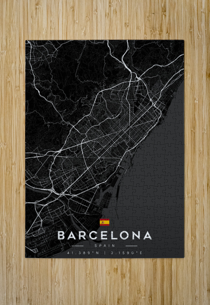 Barcelona 39x55Inches 6 CityMapsArt Puzzle printing