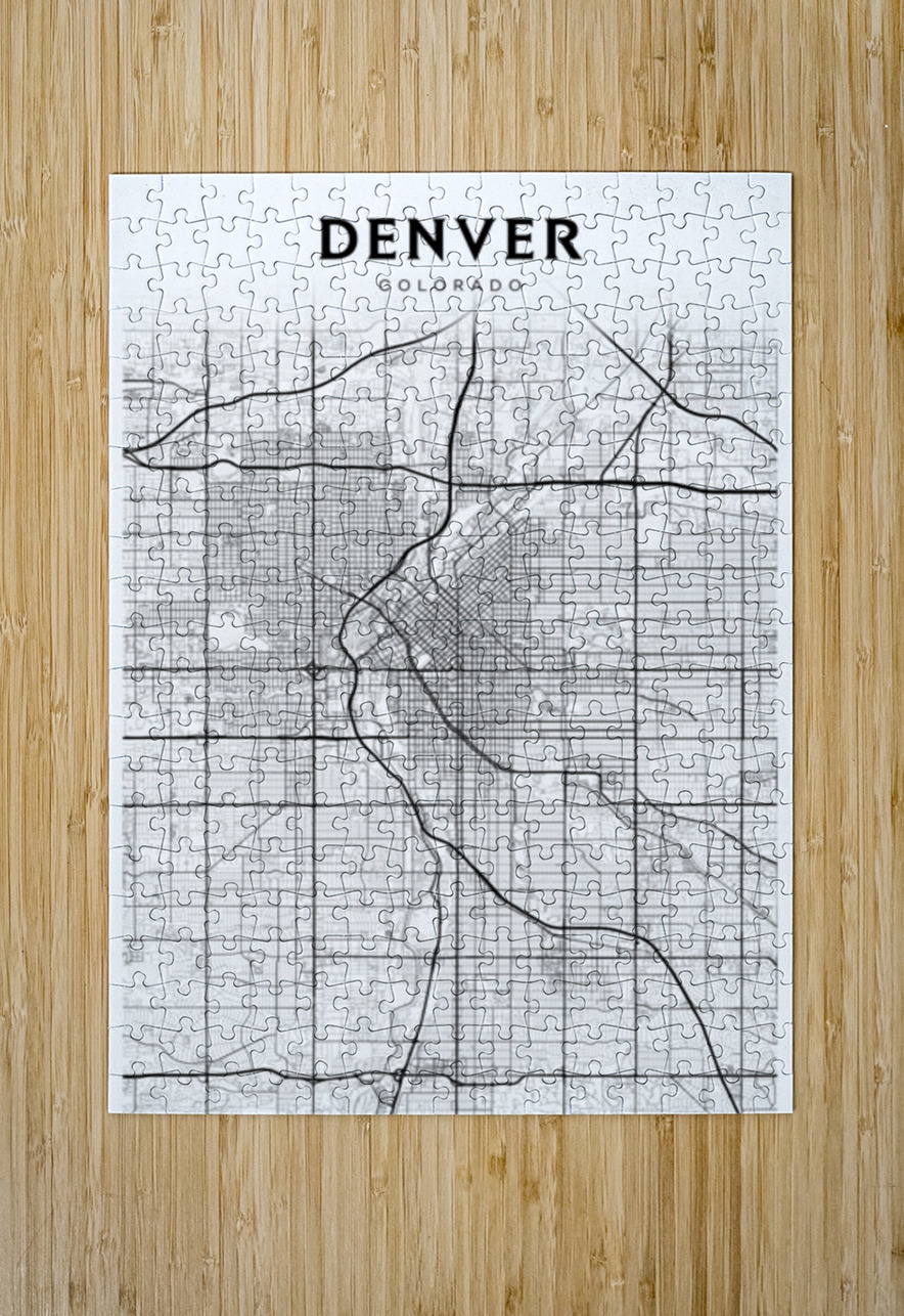 Denver portrait 2 3 CityMapsArt Puzzle printing