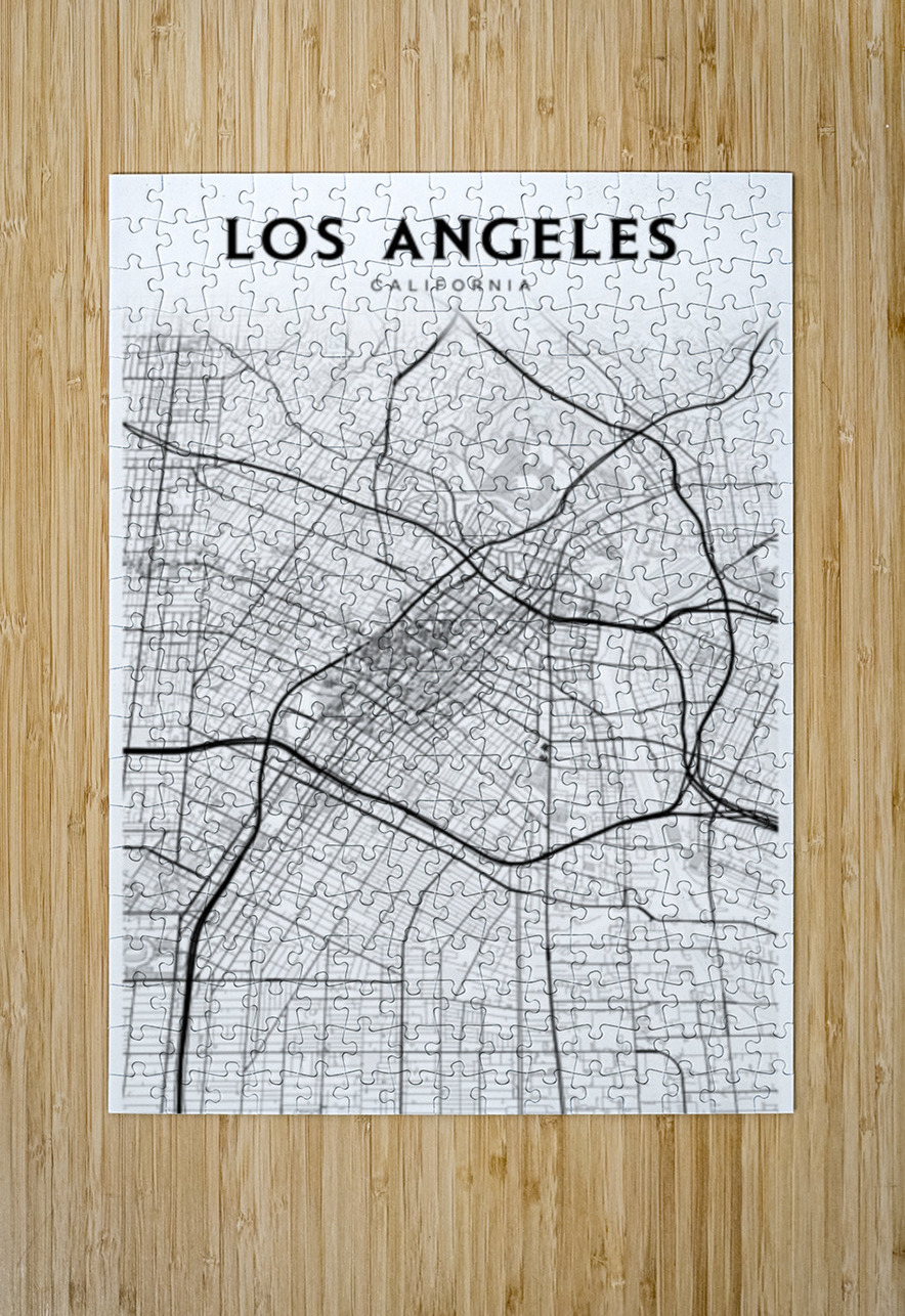 LosAngeles portrait 2 3 CityMapsArt Puzzle printing