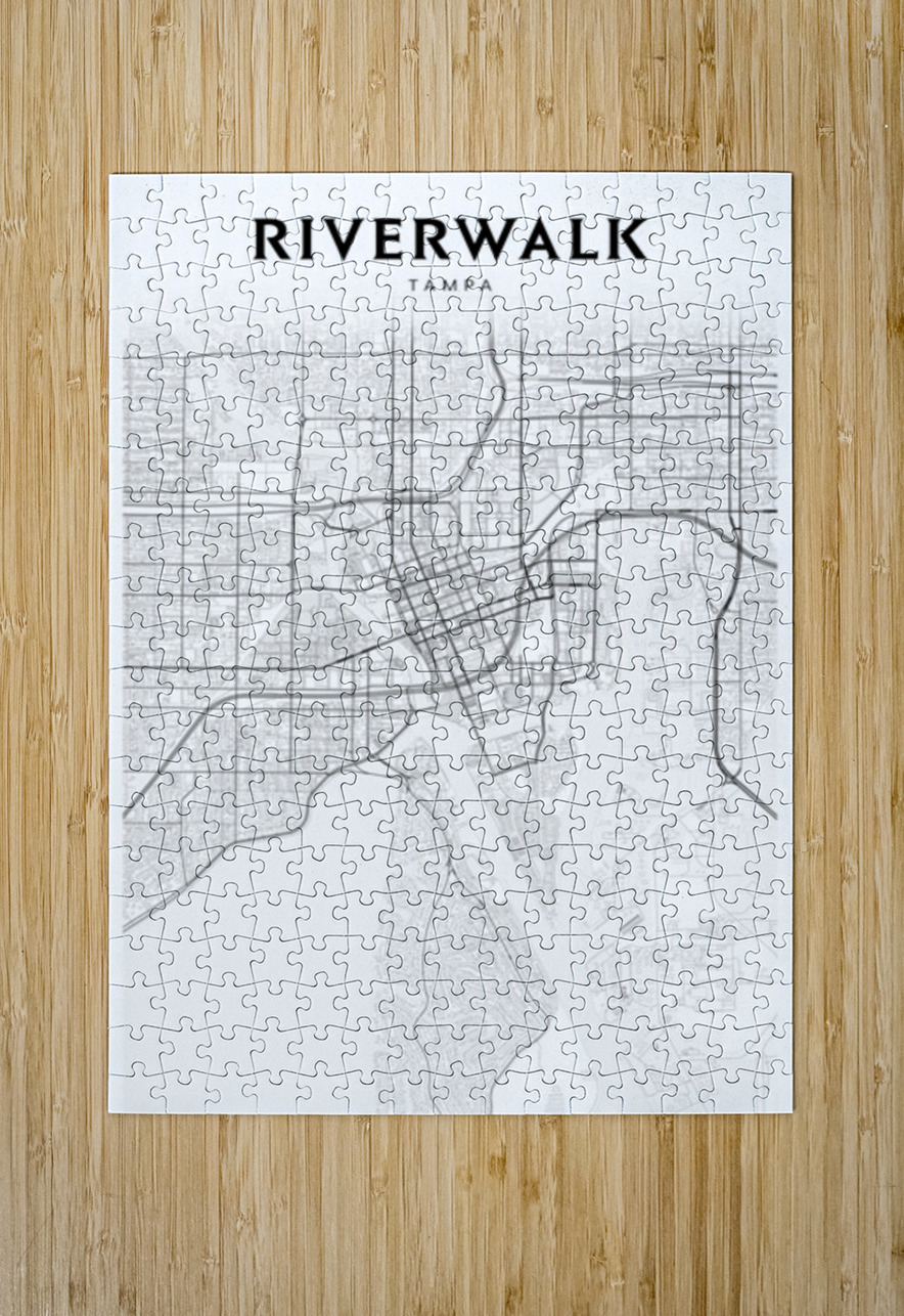 RiverWalk portrait 2 3 CityMapsArt Puzzle printing