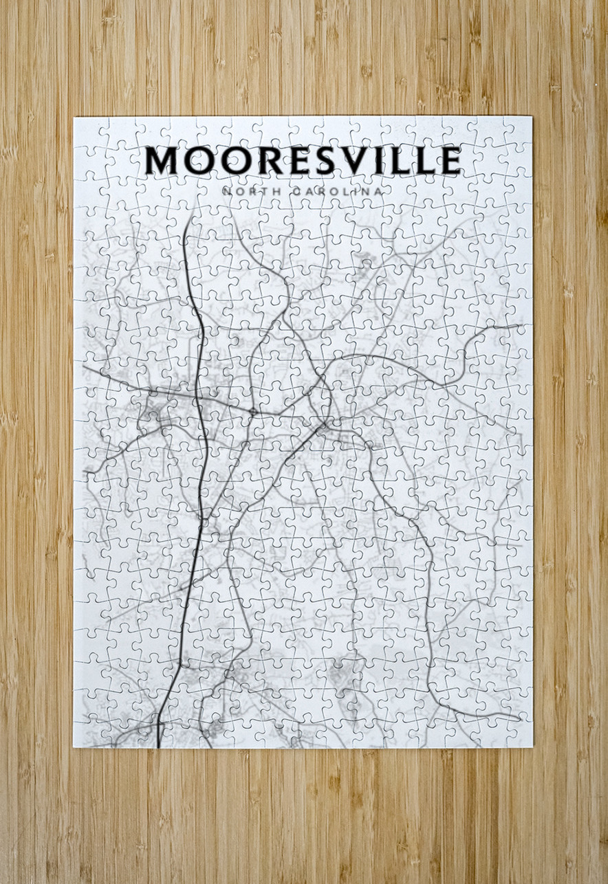 Mooresville portrait 2 3 CityMapsArt Puzzle printing