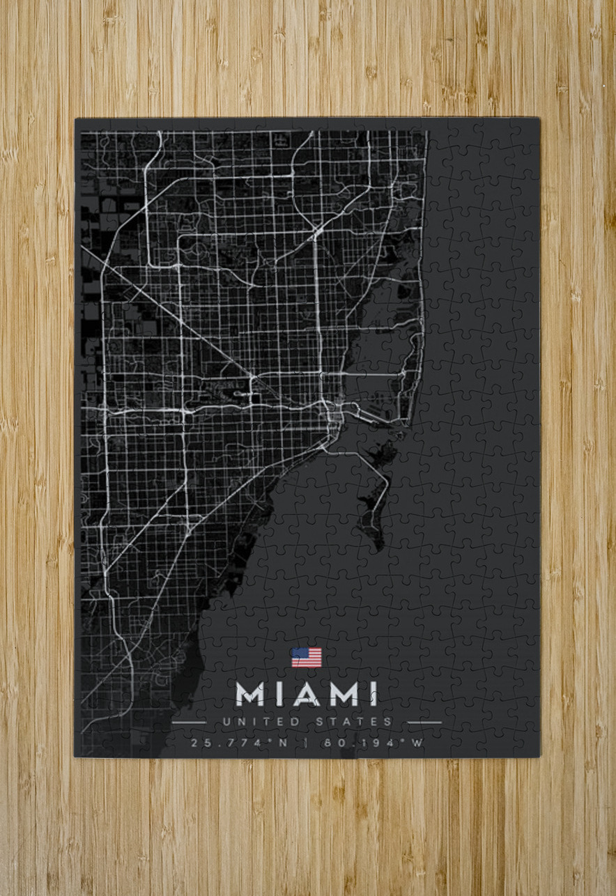 Miami 34x50Inches 1 CityMapsArt Puzzle printing