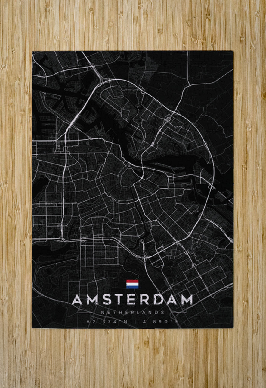 Amsterdam 39x55Inches 3 CityMapsArt Puzzle printing