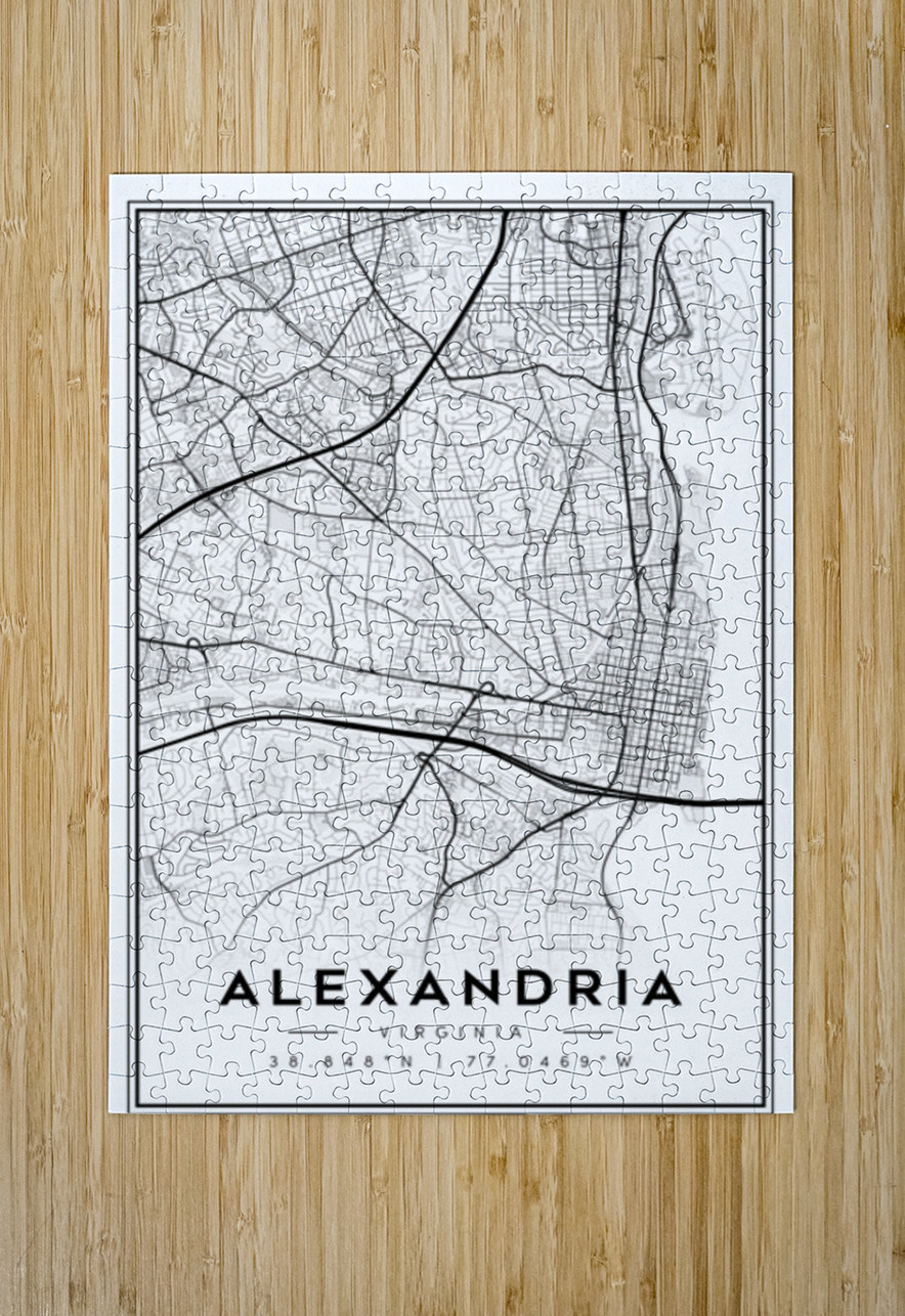 Alexandria portrait 2 3 CityMapsArt Puzzle printing