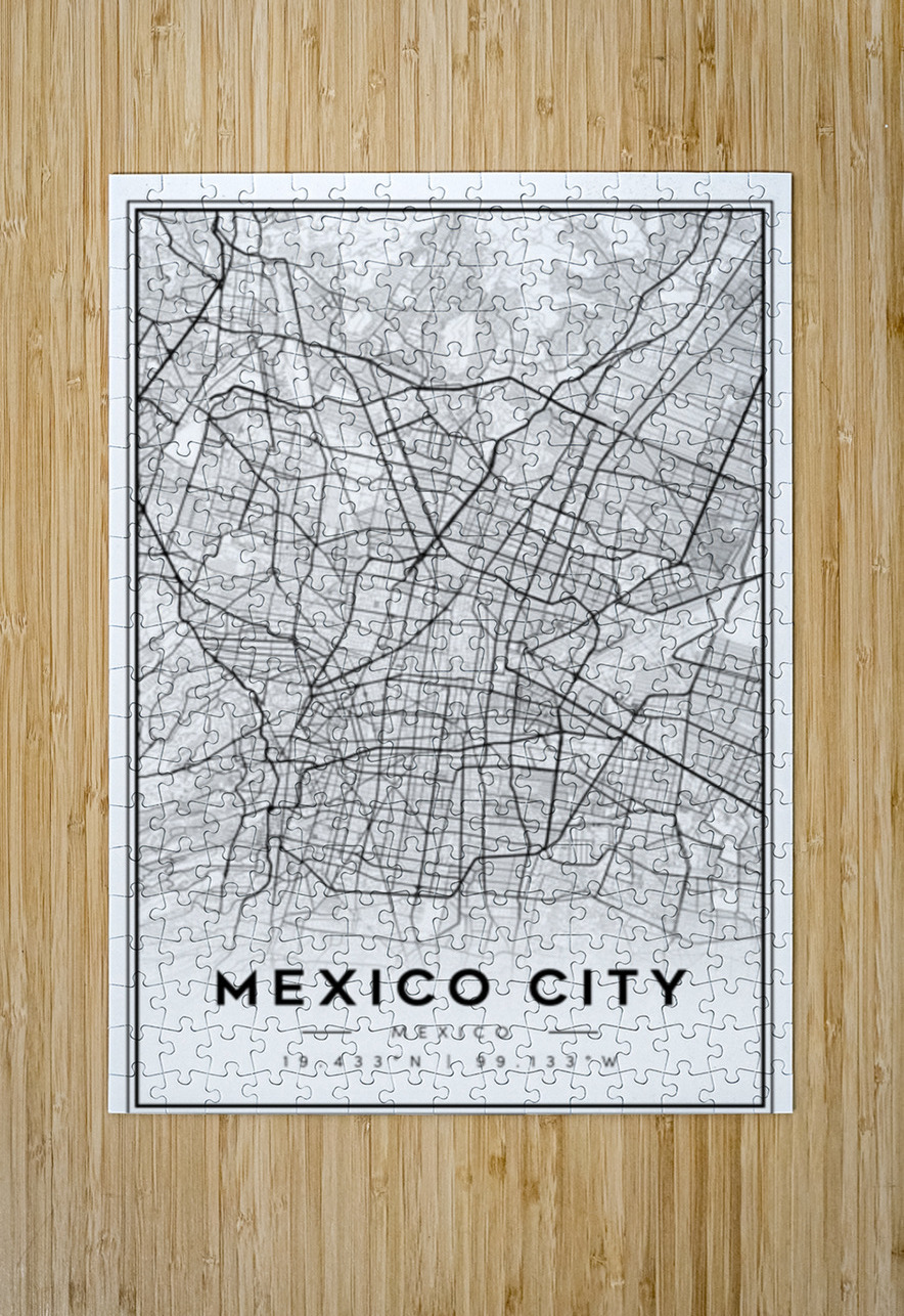 MexicoCity portrait 2 3 CityMapsArt Puzzle printing