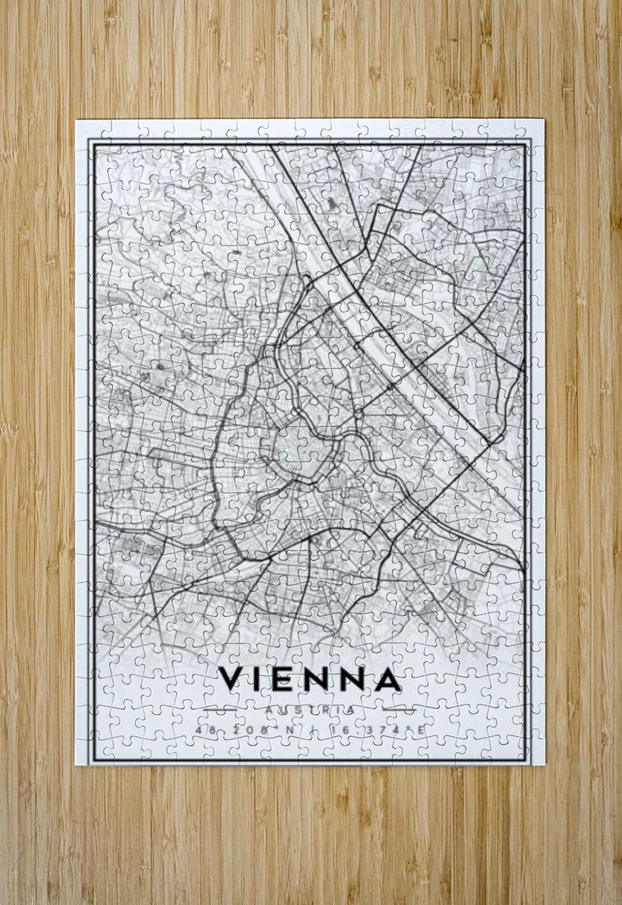 Vienna portrait 2 3 CityMapsArt Puzzle printing