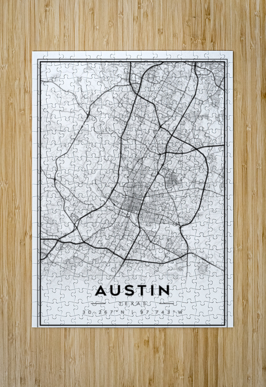 Austin portrait 2 3 CityMapsArt Puzzle printing