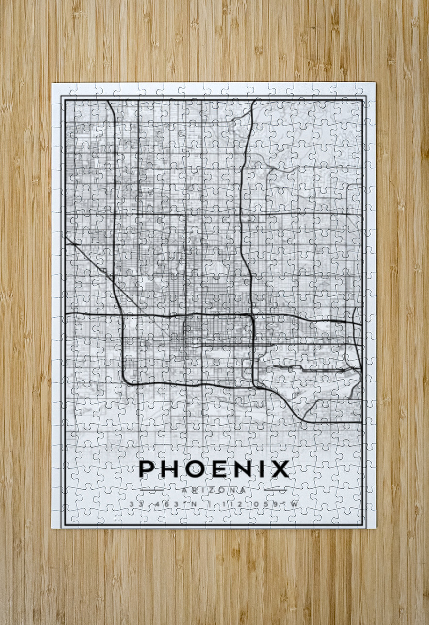 Phoenix portrait 2 3 CityMapsArt Puzzle printing