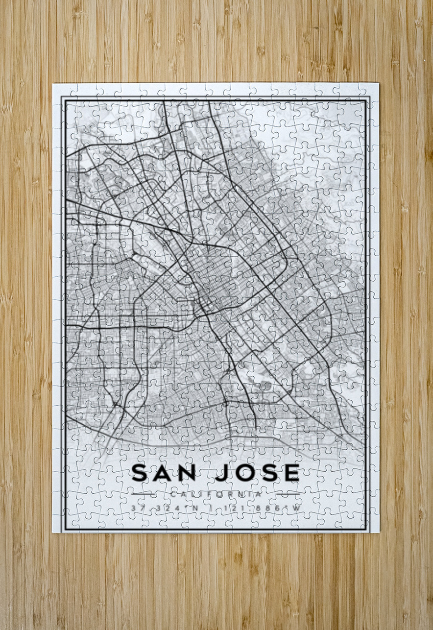 SanJose portrait 2 3 CityMapsArt Puzzle printing