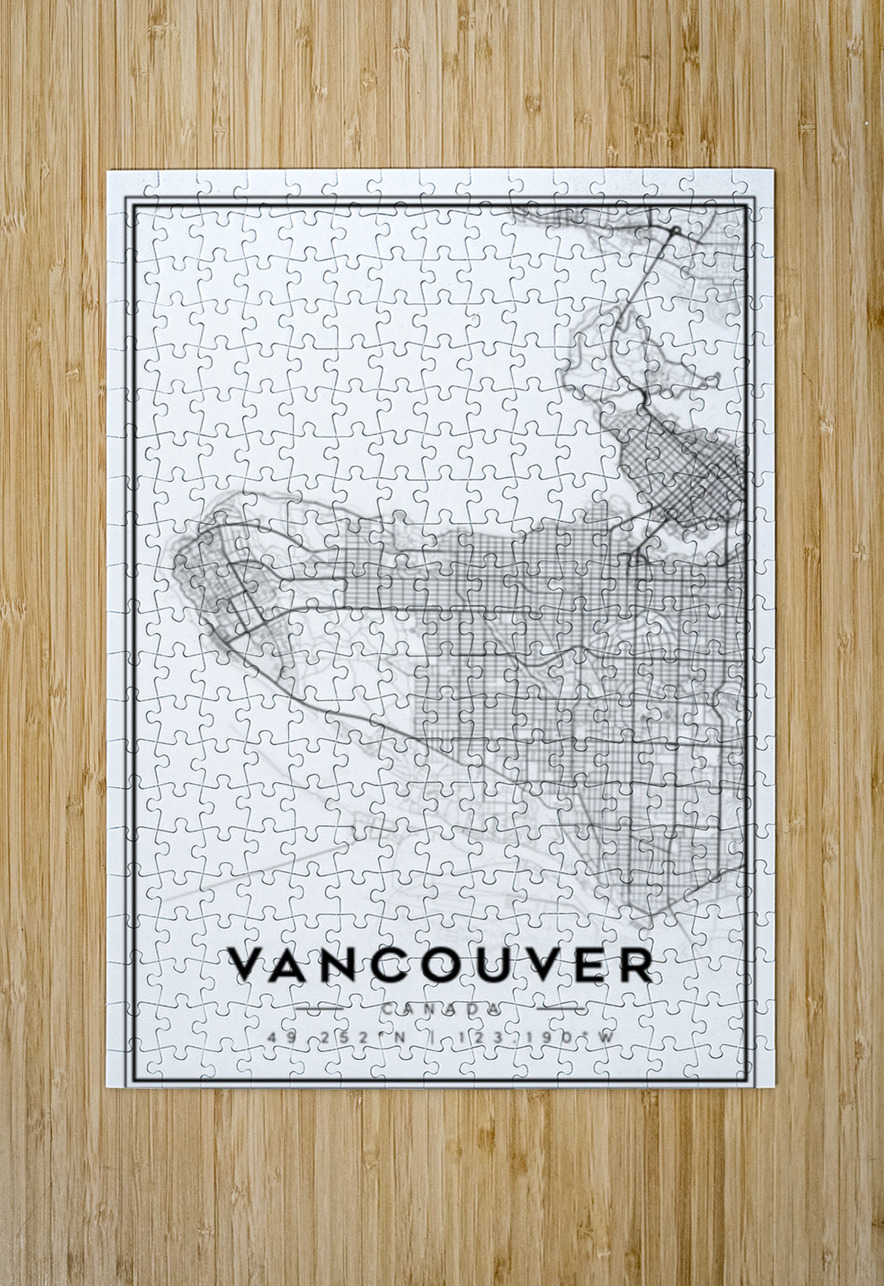 Vancouver portrait 2 3 CityMapsArt Puzzle printing