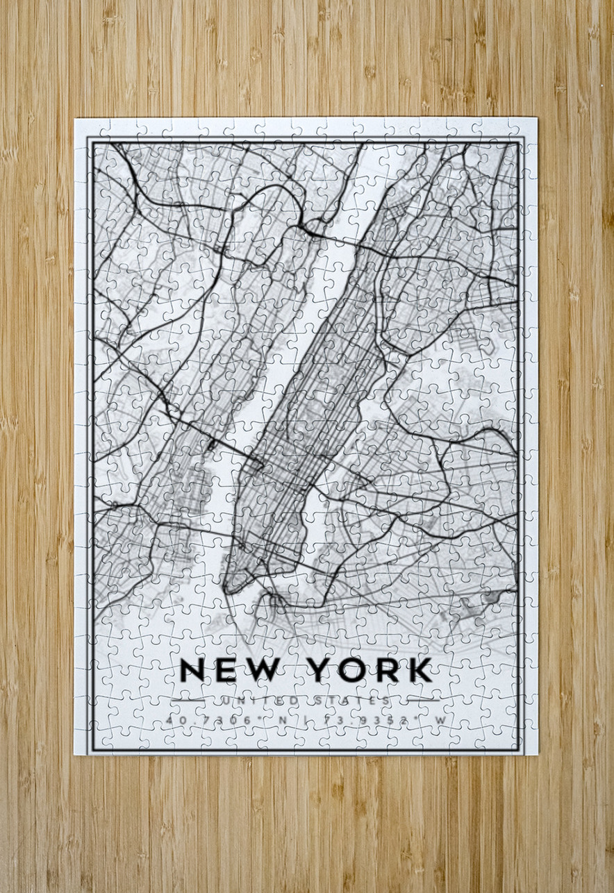 NewYork portrait 2 3 CityMapsArt Puzzle printing