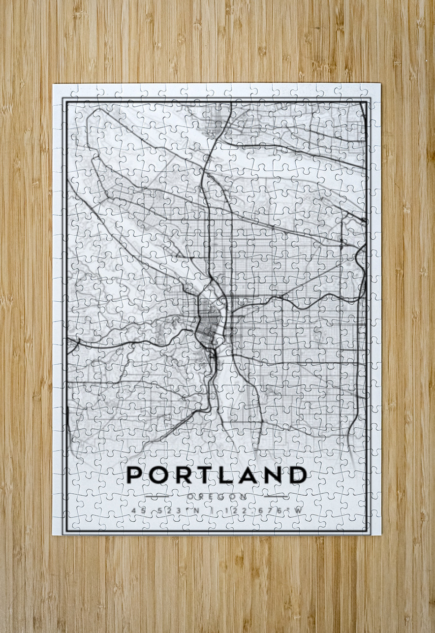Portland portrait 2 3 CityMapsArt Puzzle printing