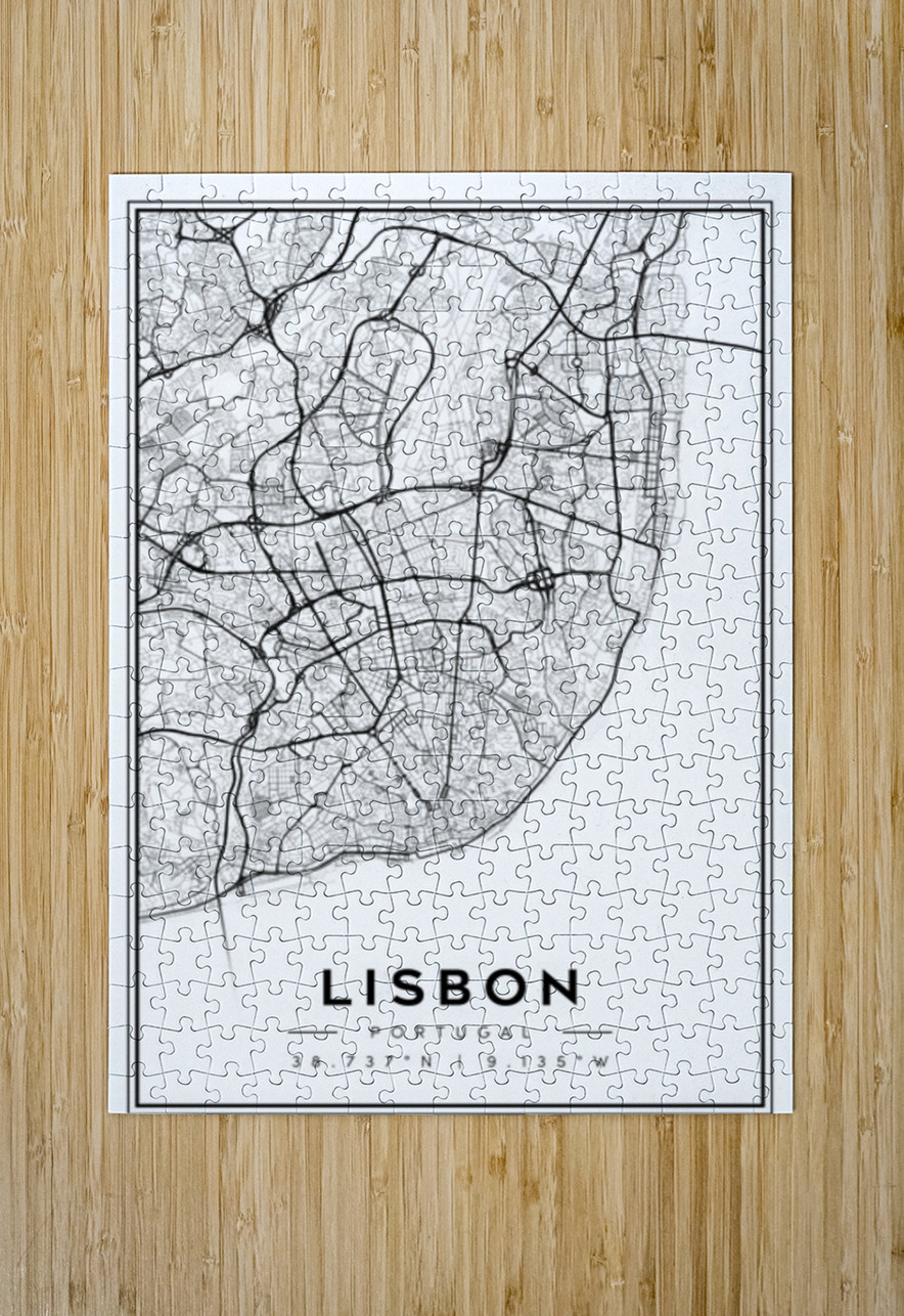 Lisbon portrait 2 3 CityMapsArt Puzzle printing