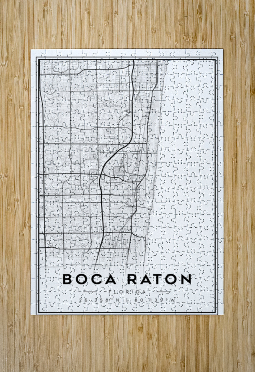BocaRaton portrait 2 3 CityMapsArt Puzzle printing