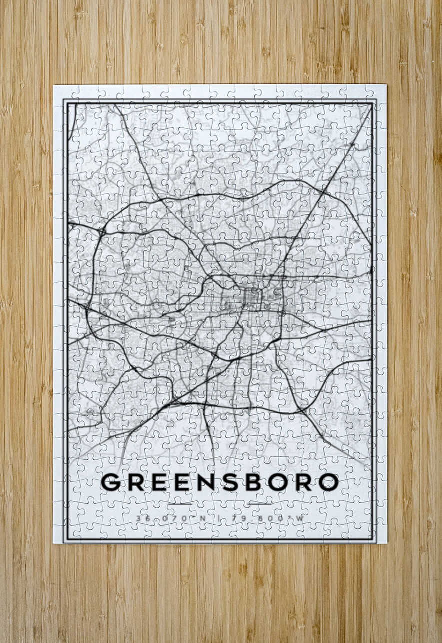 greensboro portrait 2 3 CityMapsArt Puzzle printing