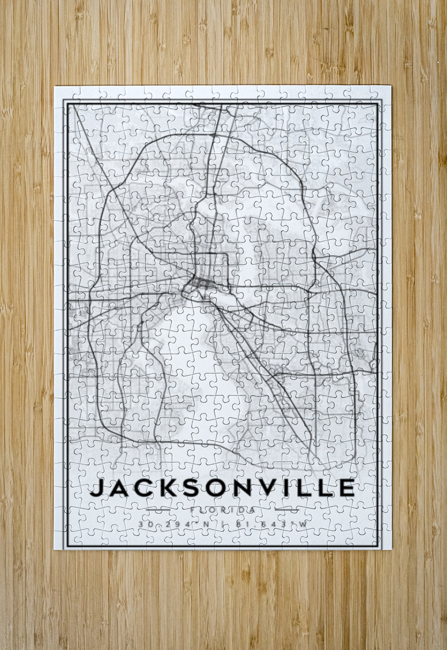Jacksonville portrait 2 3 CityMapsArt Puzzle printing